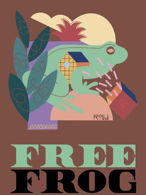 affiche roud free frog